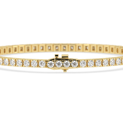 4 CTW Four-Prong Round Lab Grown Diamond Tennis Bracelet - View 4