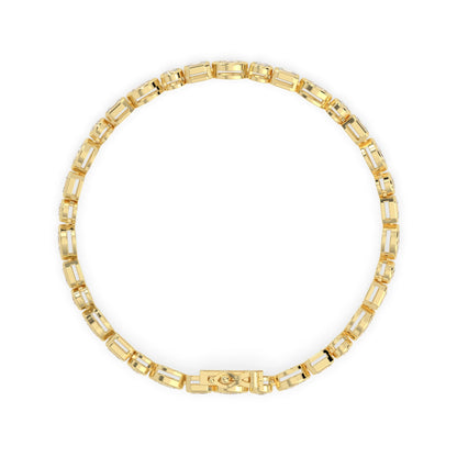 4 CTW Modern Bezel-Set Round Lab Grown Diamond Tennis Bracelet - View 5