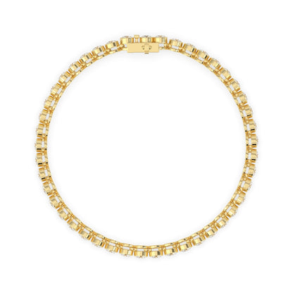 7 CTW Bezel-Set Round Lab Grown Diamond Tennis Bracelet - View 5