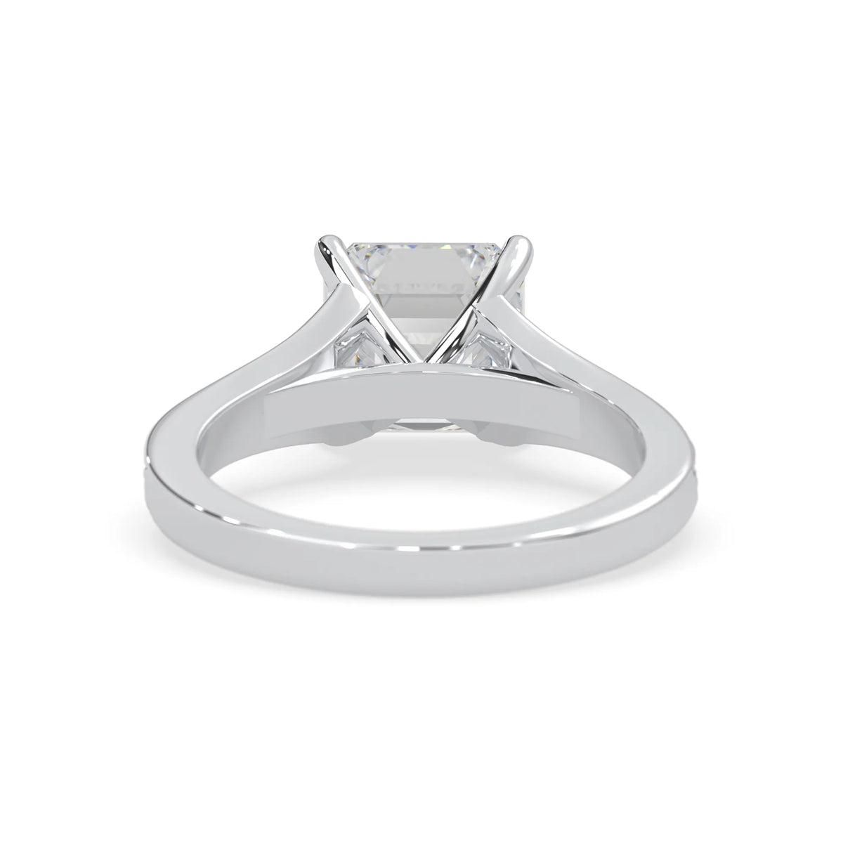 white gold Diamond ring with a white background