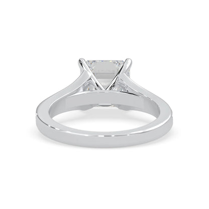 white gold Diamond ring with a white background