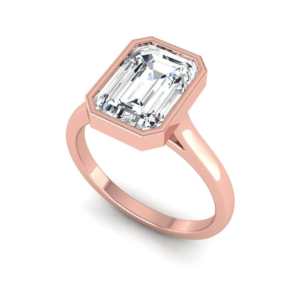 Princess Cluster Prong Set Lab Grown Diamond Engagement Ring