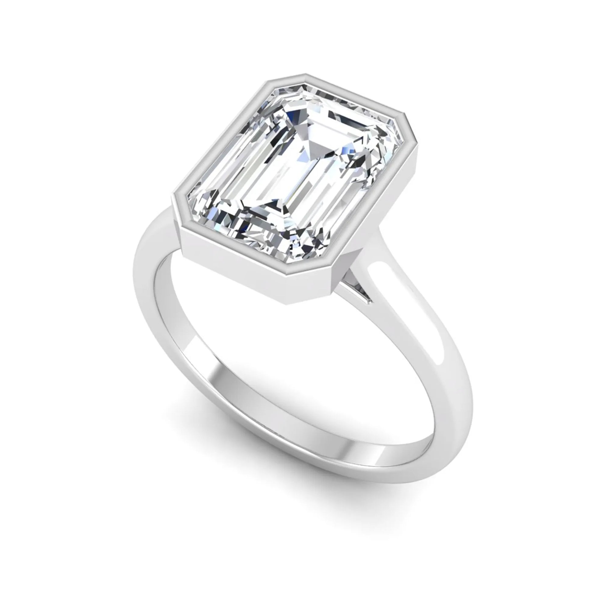 Princess Cluster Prong Set Lab Grown Diamond Engagement Ring