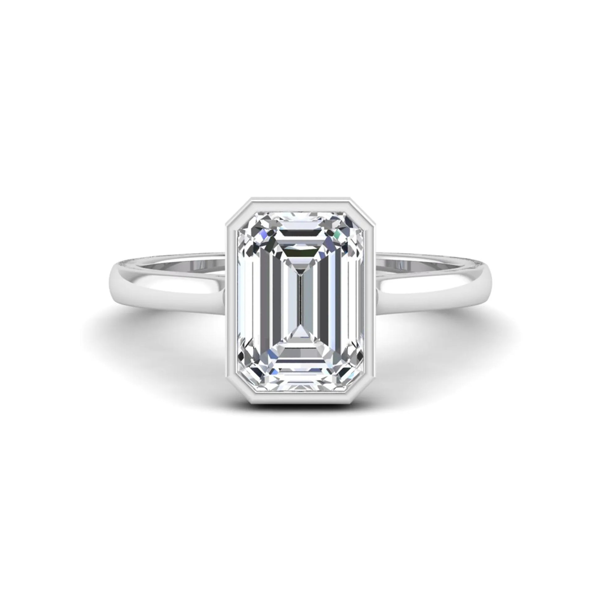 Princess Cluster Prong Set Lab Grown Diamond Engagement Ring