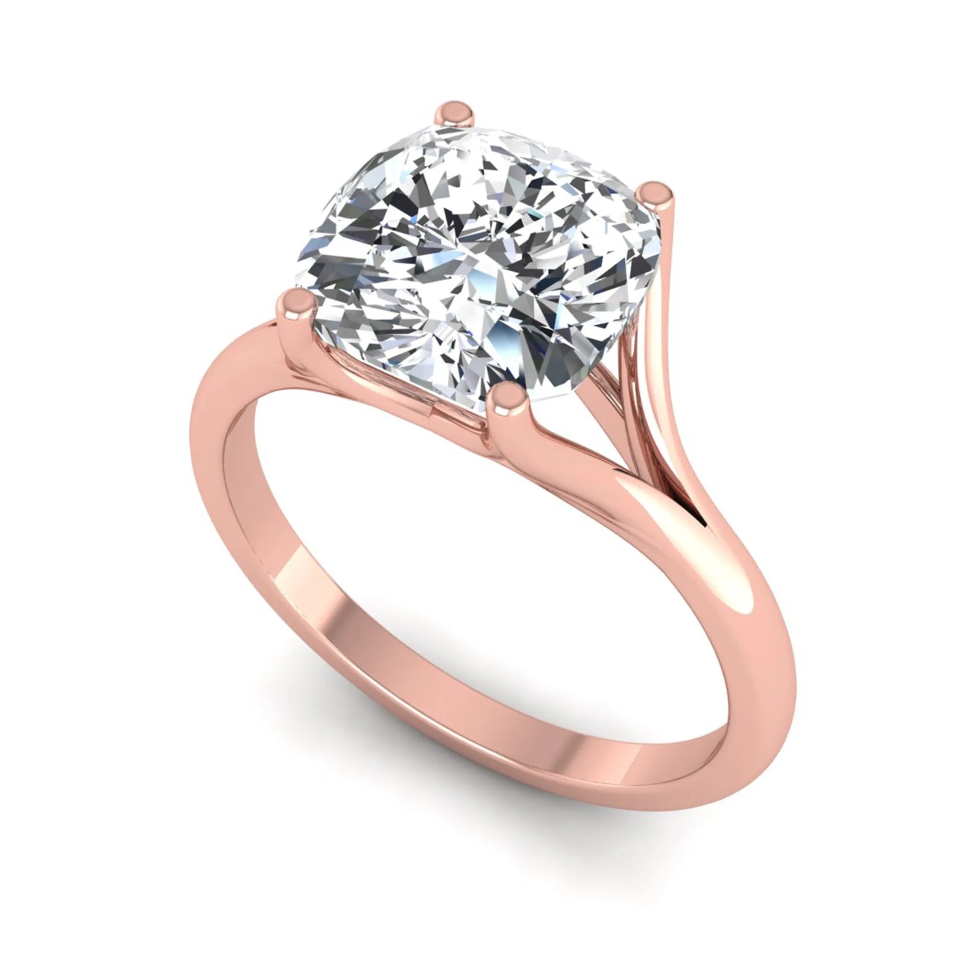 Princess Cluster Prong Set Lab Grown Diamond Engagement Ring
