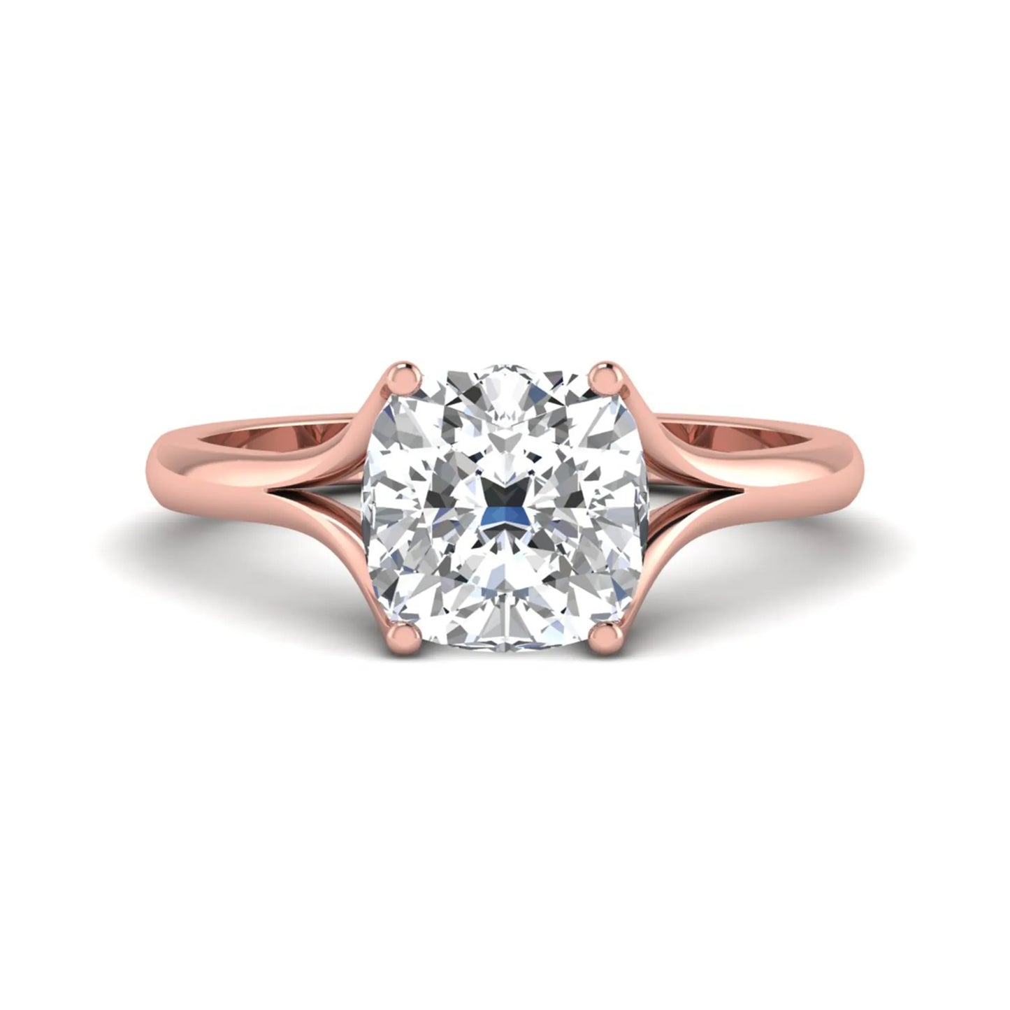 Princess Cluster Prong Set Lab Grown Diamond Engagement Ring