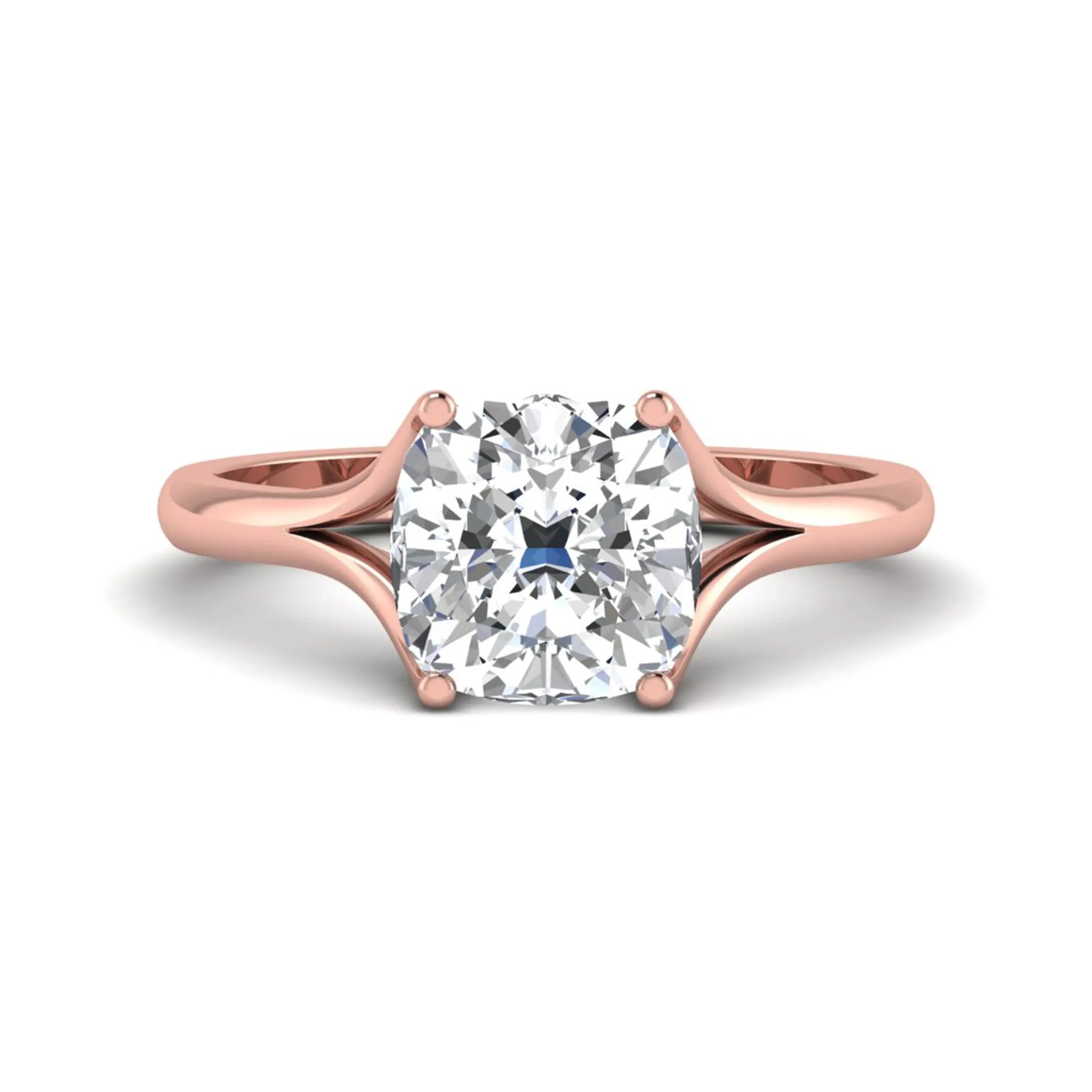 Princess Cluster Prong Set Lab Grown Diamond Engagement Ring