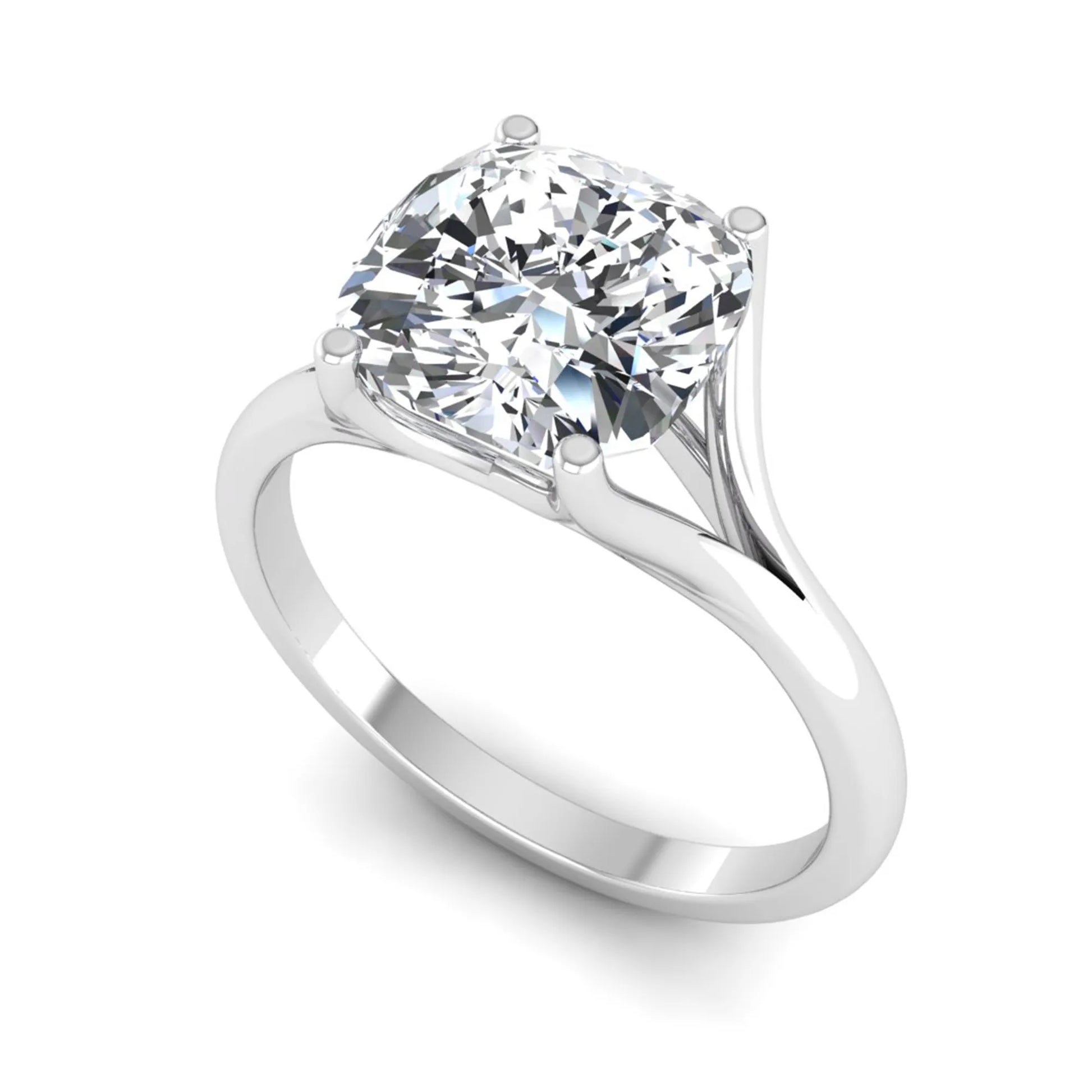 Princess Cluster Prong Set Lab Grown Diamond Engagement Ring
