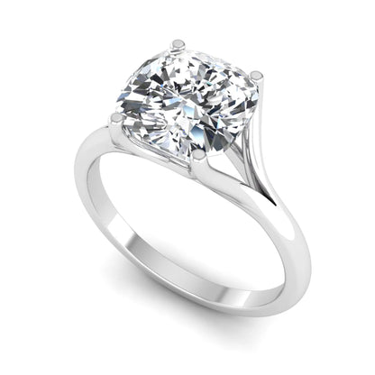 Princess Cluster Prong Set Lab Grown Diamond Engagement Ring