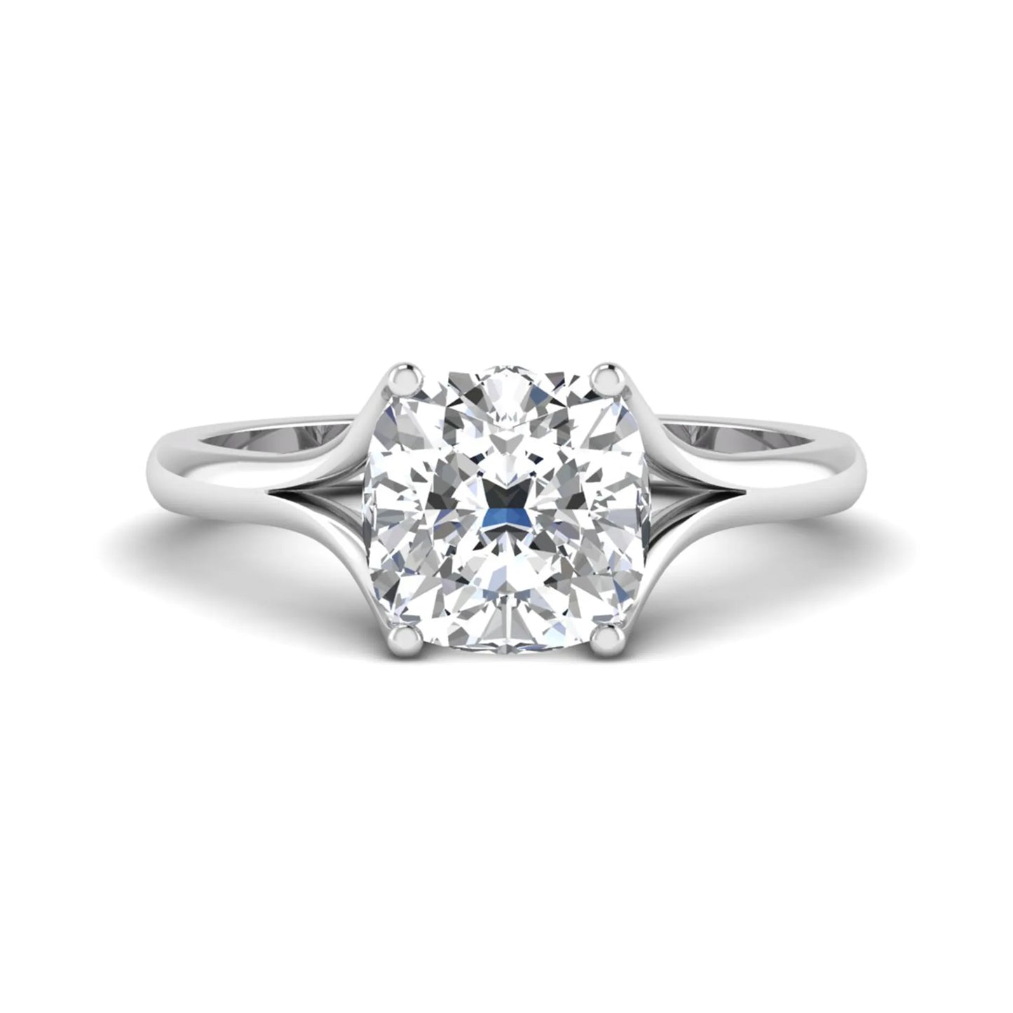 Princess Cluster Prong Set Lab Grown Diamond Engagement Ring