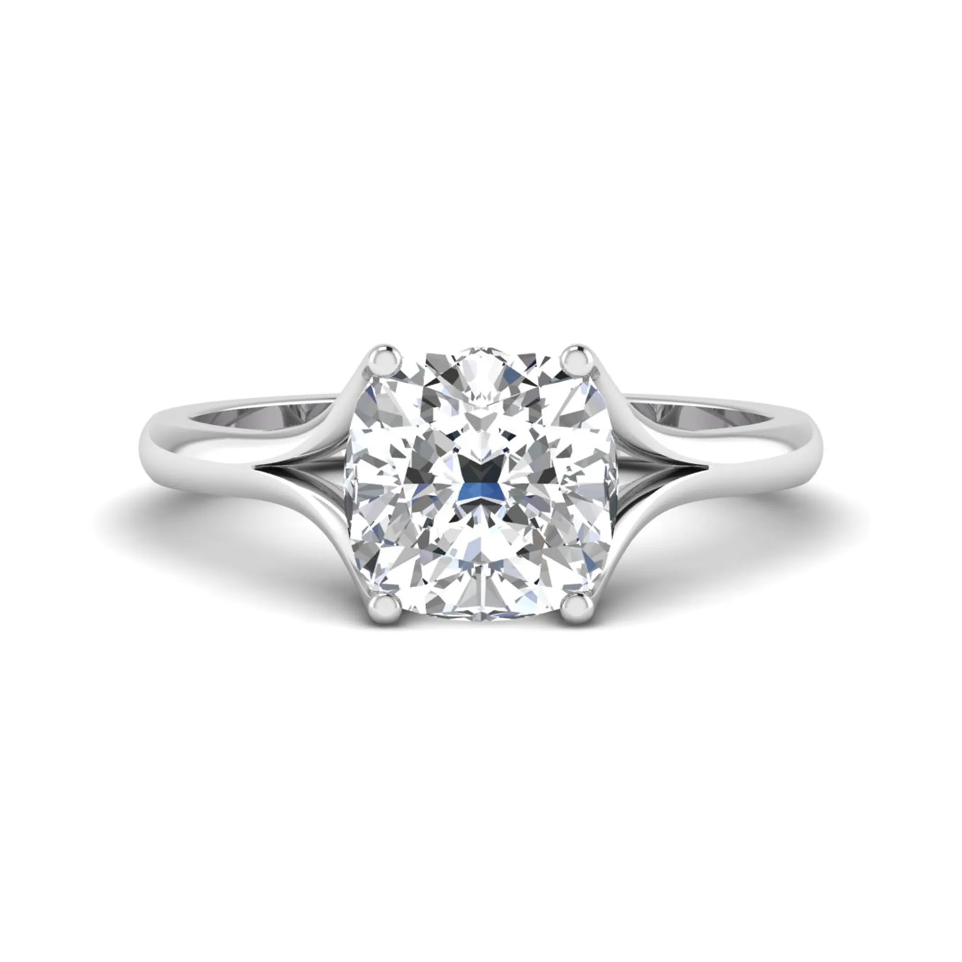 Princess Cluster Prong Set Lab Grown Diamond Engagement Ring