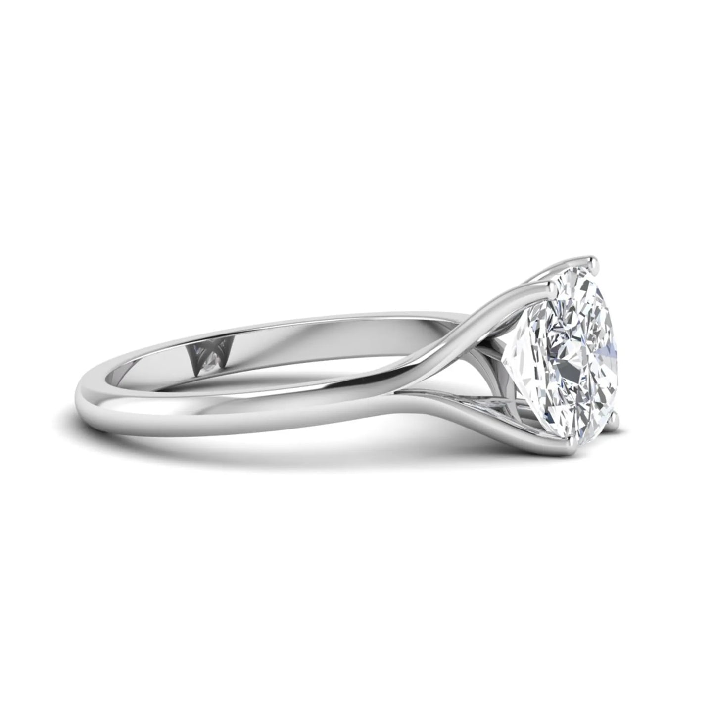 Princess Cluster Prong Set Lab Grown Diamond Engagement Ring