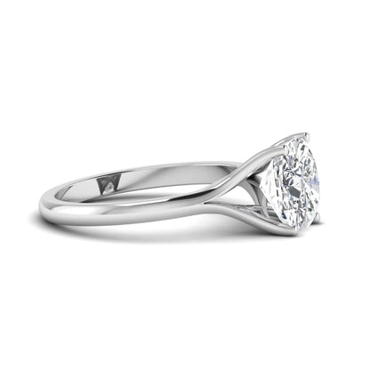 Princess Cluster Prong Set Lab Grown Diamond Engagement Ring