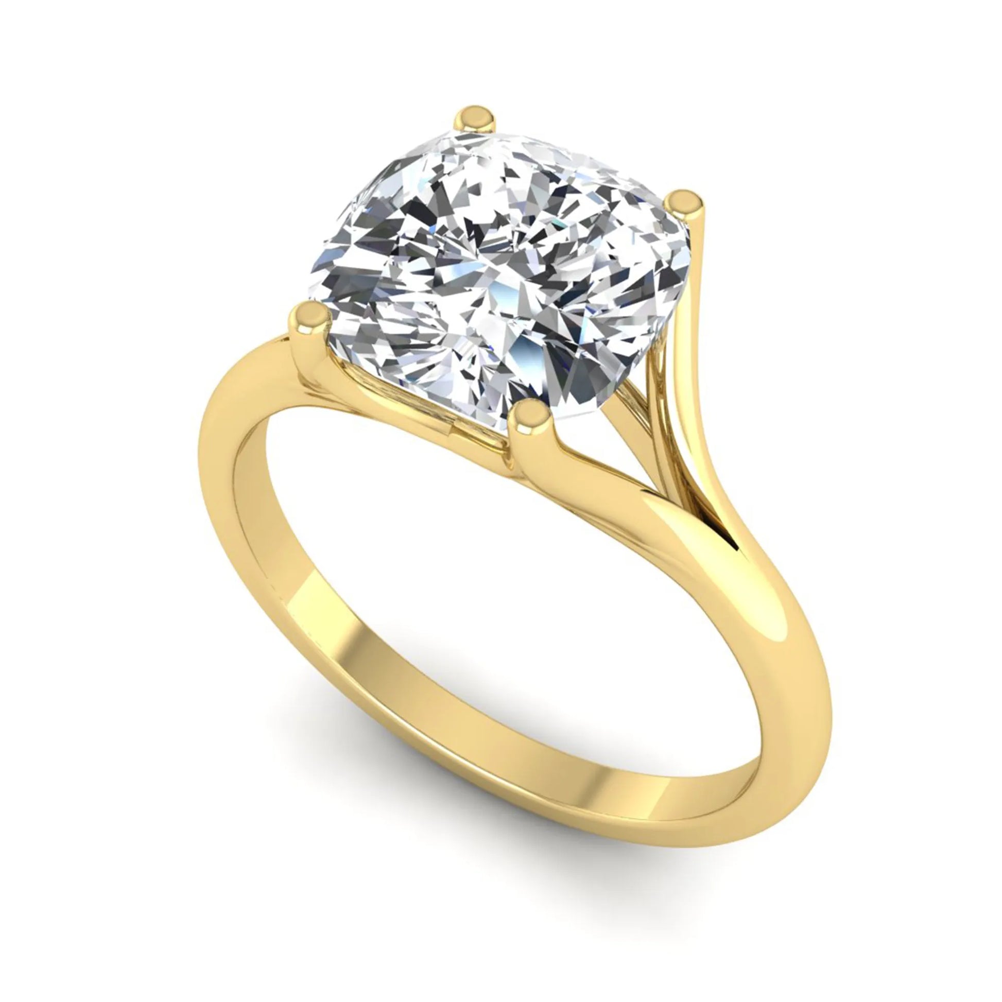 Princess Cluster Prong Set Lab Grown Diamond Engagement Ring