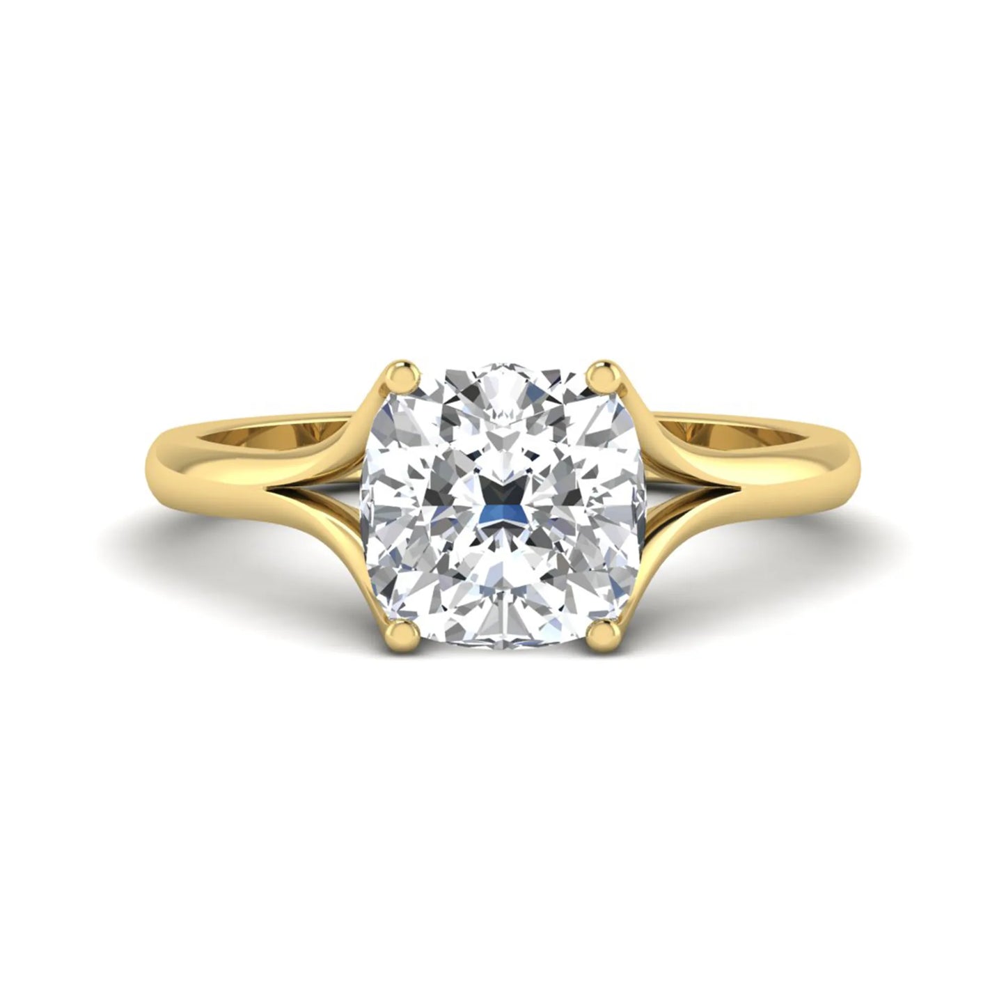 Princess Cluster Prong Set Lab Grown Diamond Engagement Ring