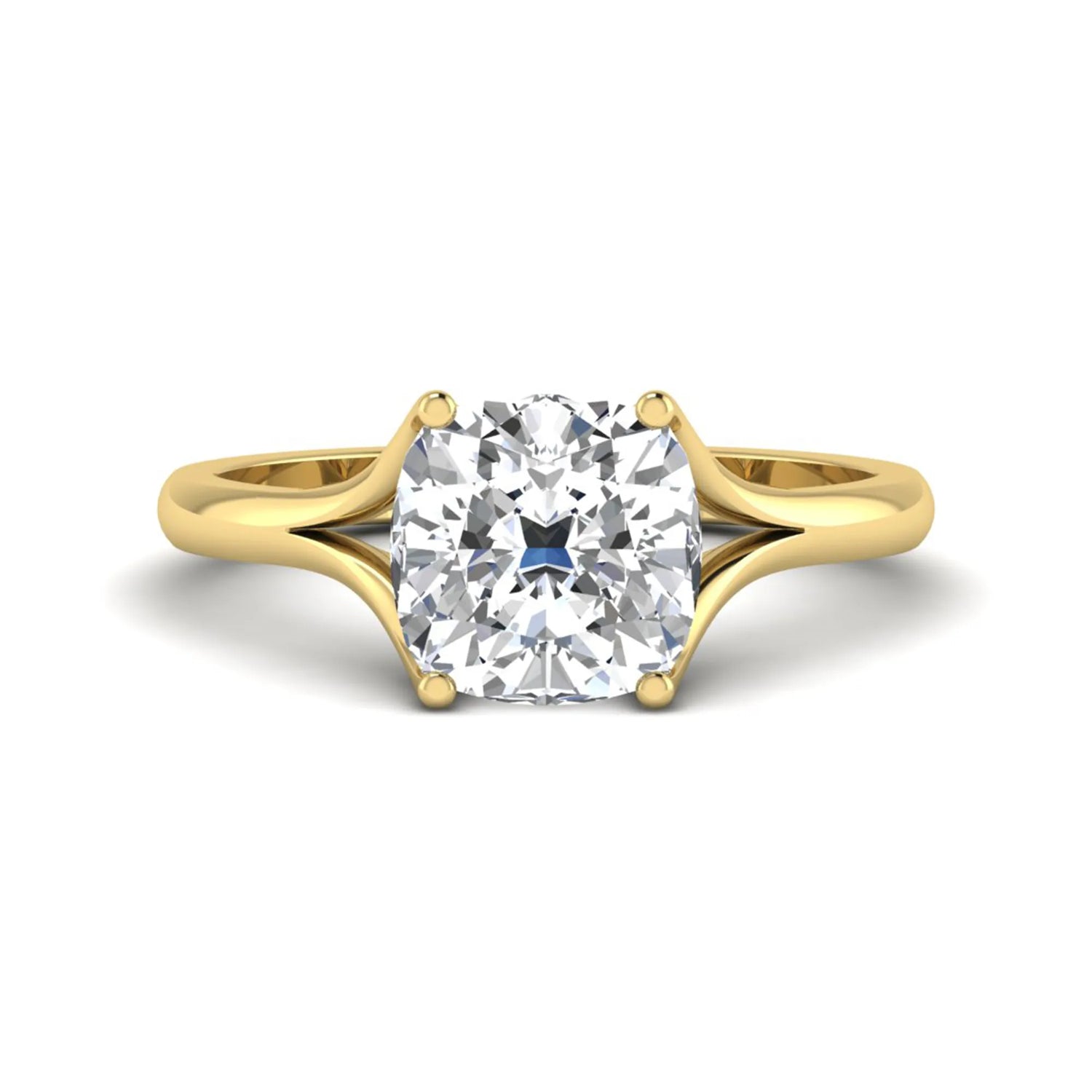 Princess Cluster Prong Set Lab Grown Diamond Engagement Ring
