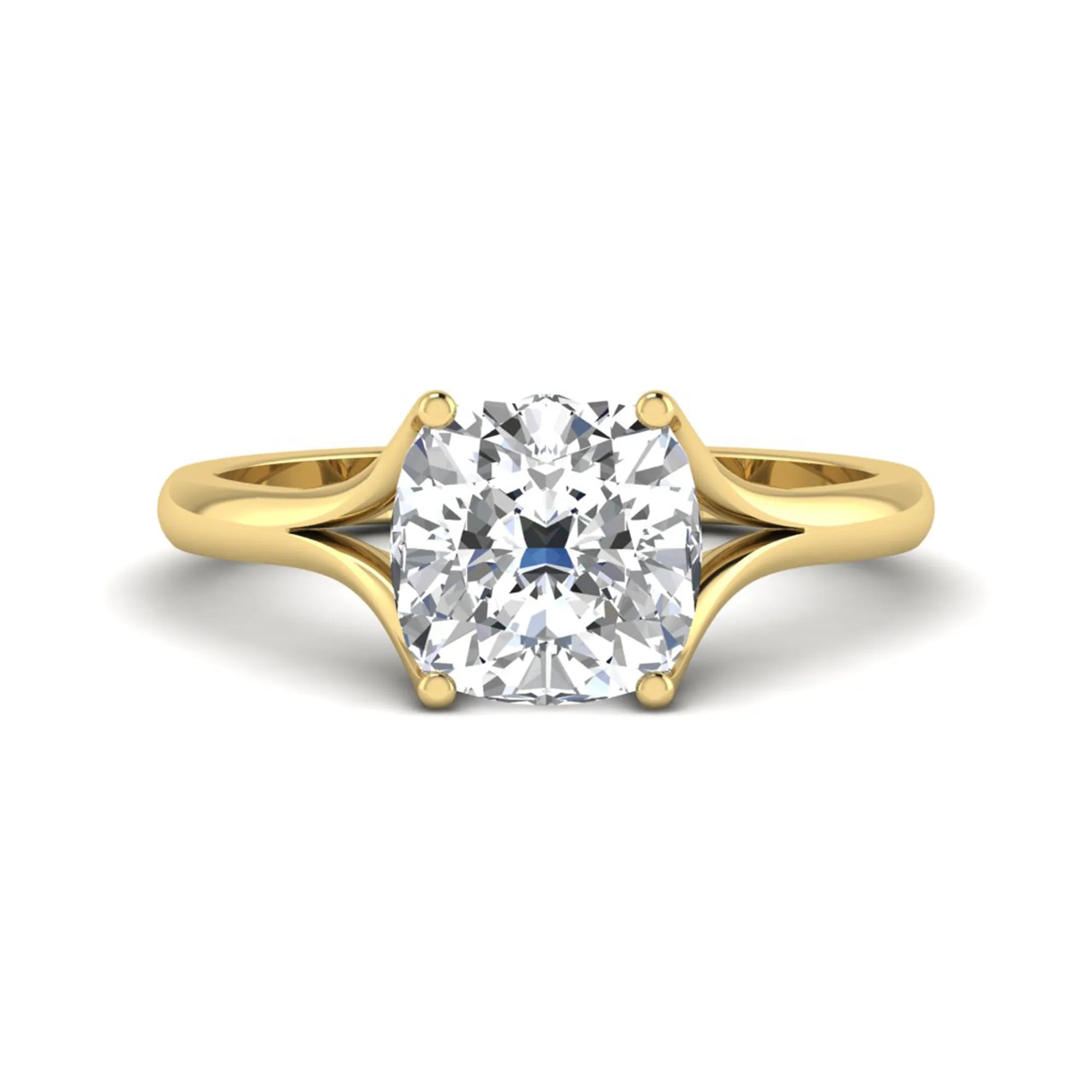 Princess Cluster Prong Set Lab Grown Diamond Engagement Ring