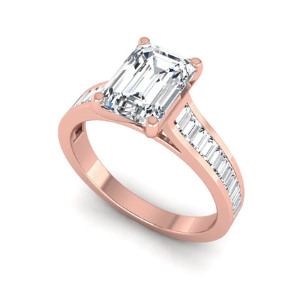 Princess Cluster Prong Set Lab Grown Diamond Engagement Ring