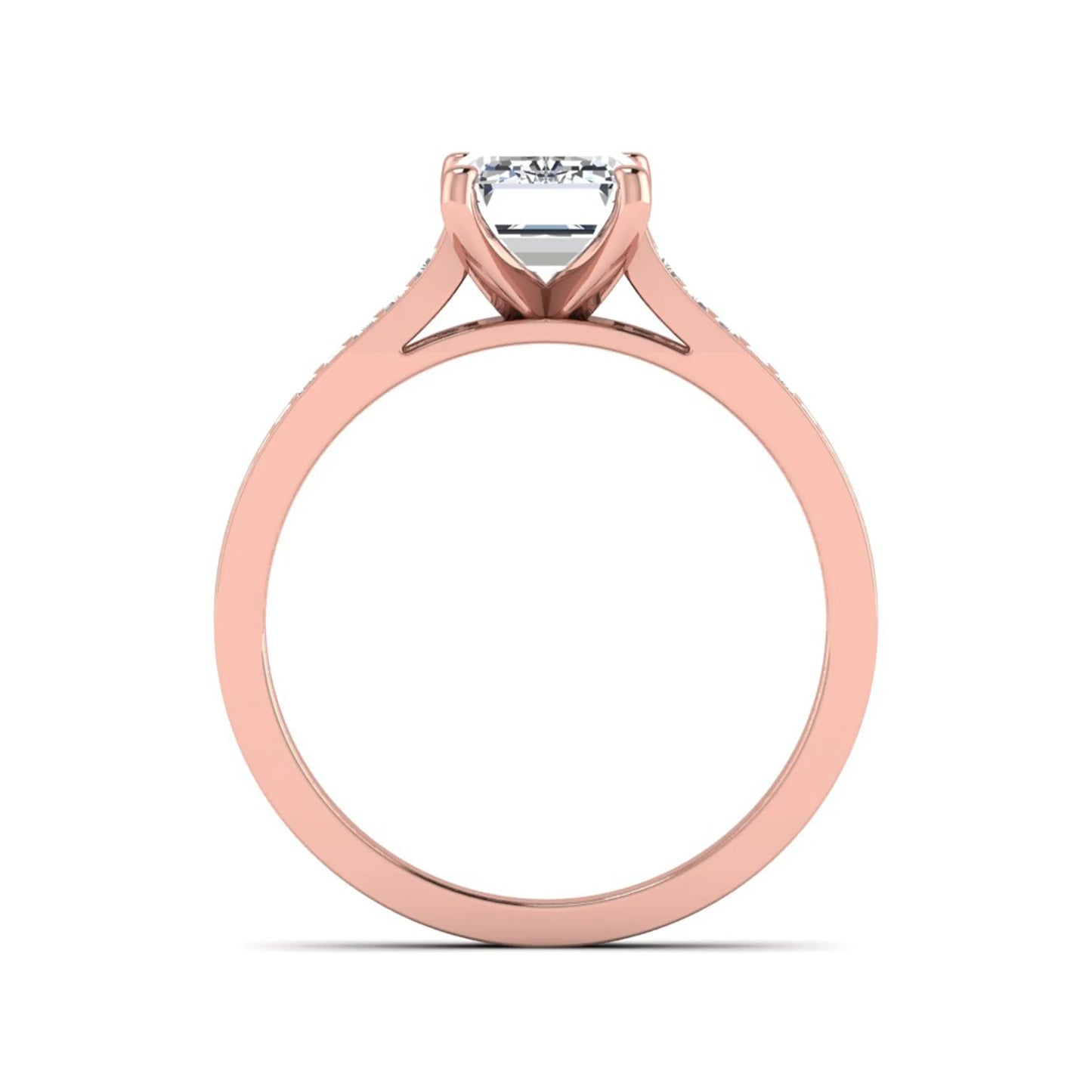 Princess Cluster Prong Set Lab Grown Diamond Engagement Ring