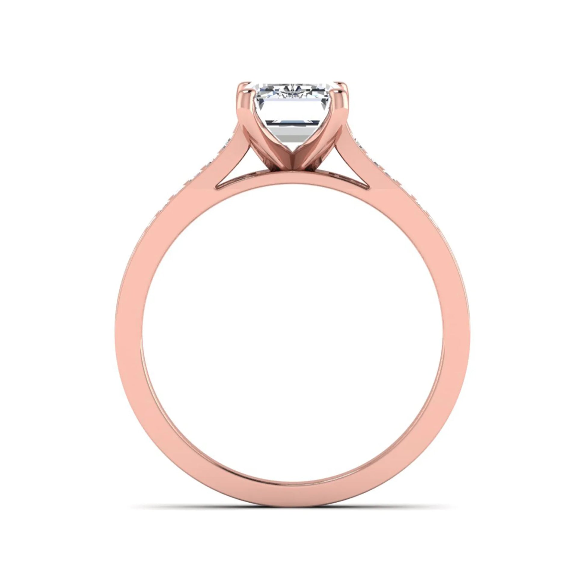 Princess Cluster Prong Set Lab Grown Diamond Engagement Ring
