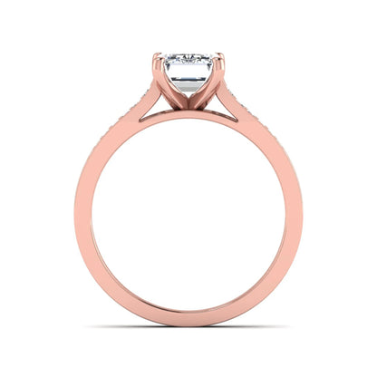 Princess Cluster Prong Set Lab Grown Diamond Engagement Ring