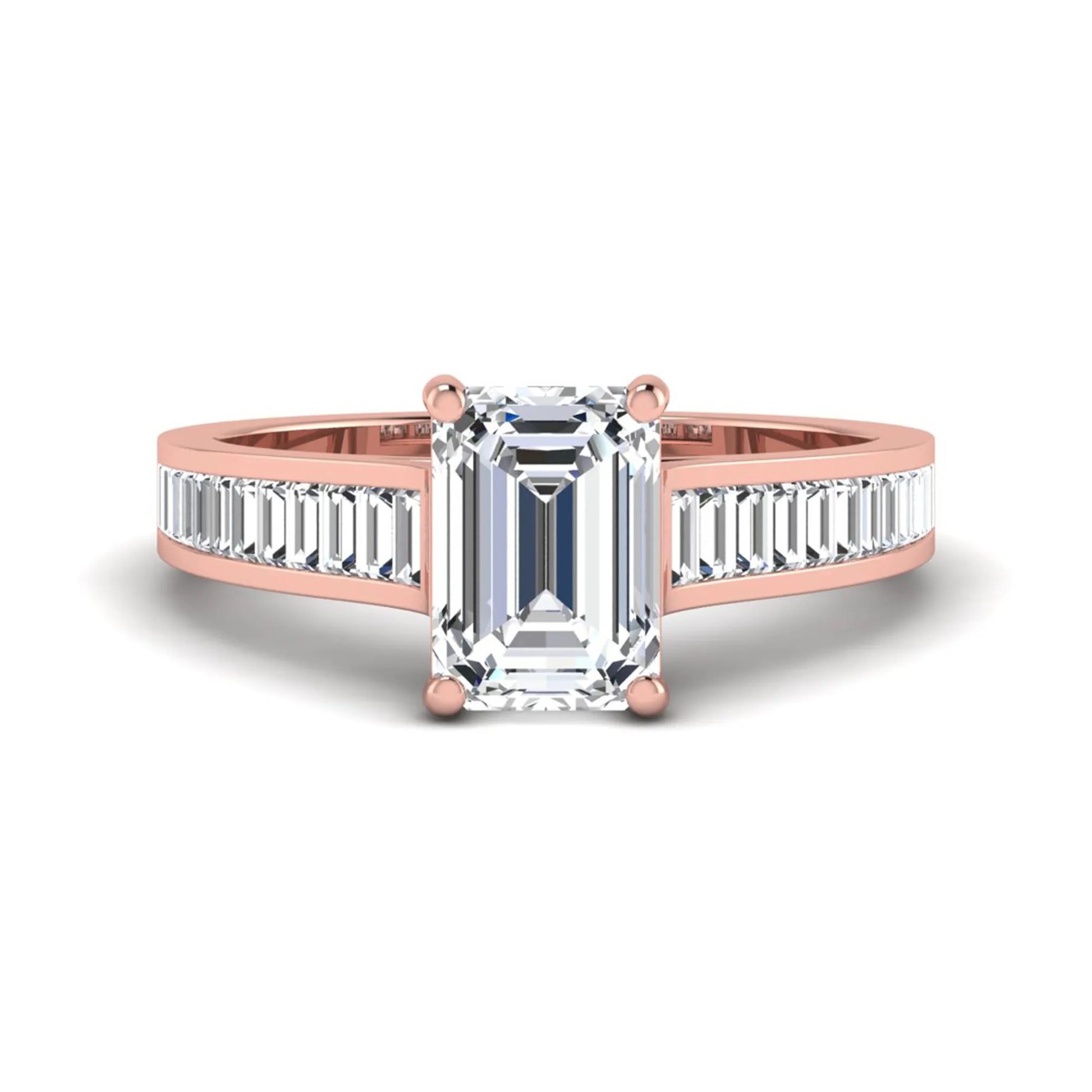 Princess Cluster Prong Set Lab Grown Diamond Engagement Ring