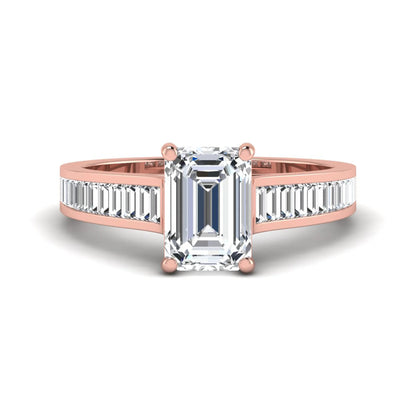 Princess Cluster Prong Set Lab Grown Diamond Engagement Ring