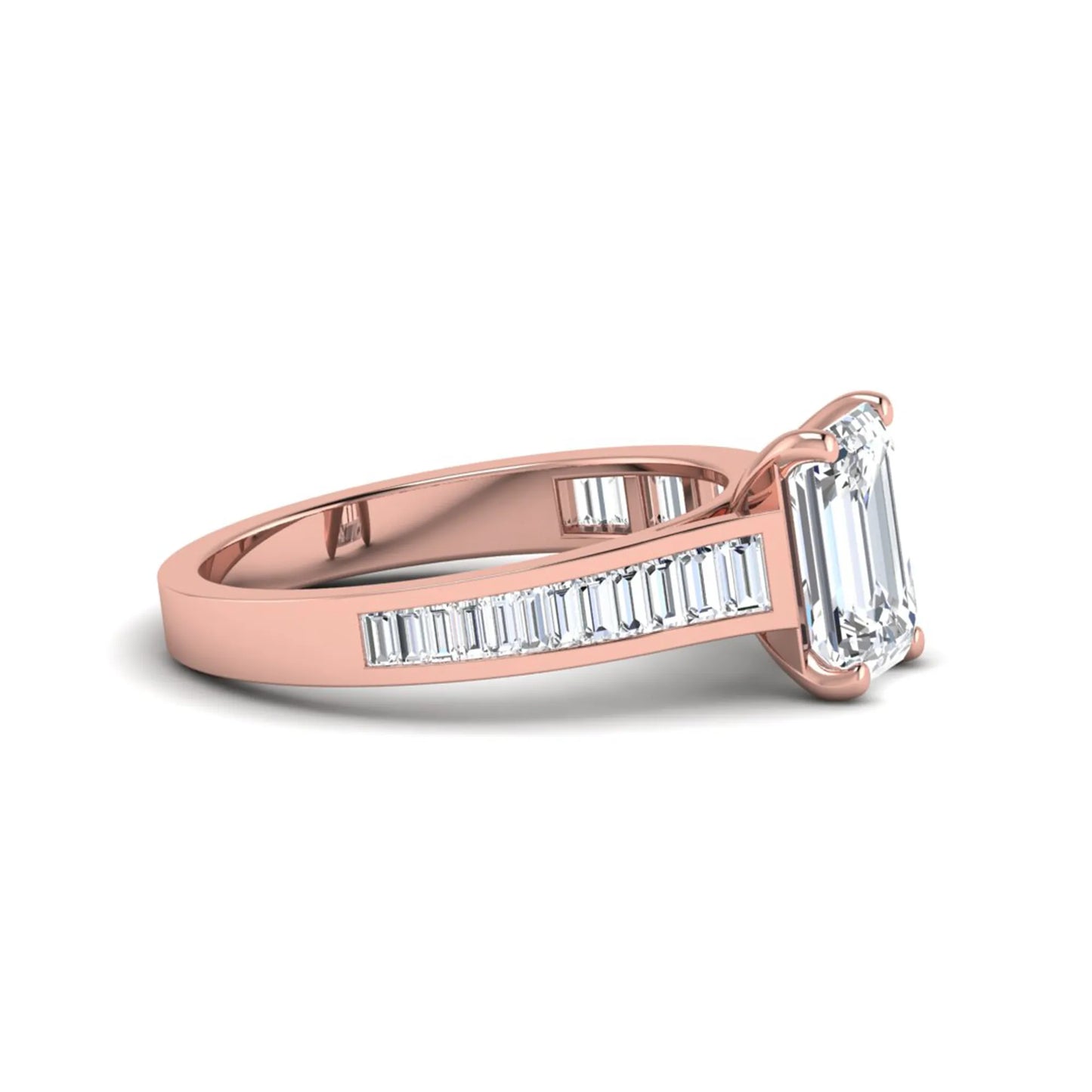 Princess Cluster Prong Set Lab Grown Diamond Engagement Ring
