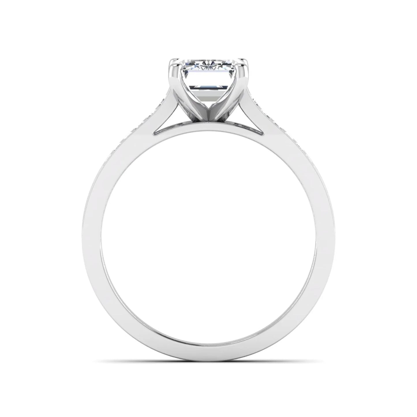 Princess Cluster Prong Set Lab Grown Diamond Engagement Ring