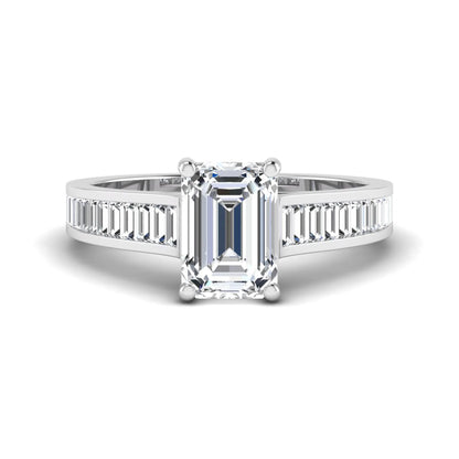 Princess Cluster Prong Set Lab Grown Diamond Engagement Ring