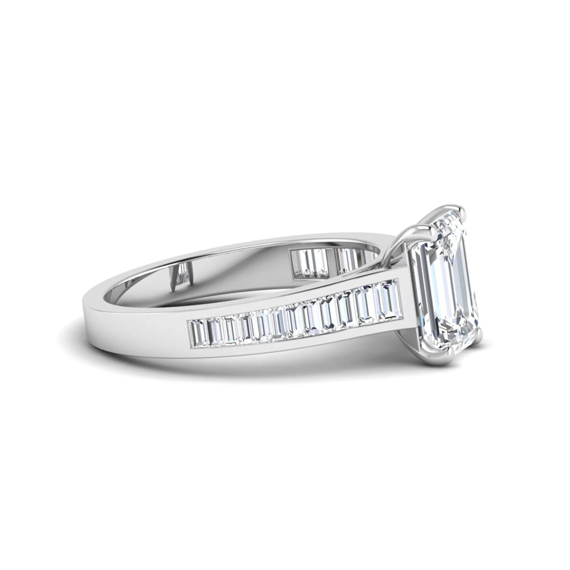 Princess Cluster Prong Set Lab Grown Diamond Engagement Ring
