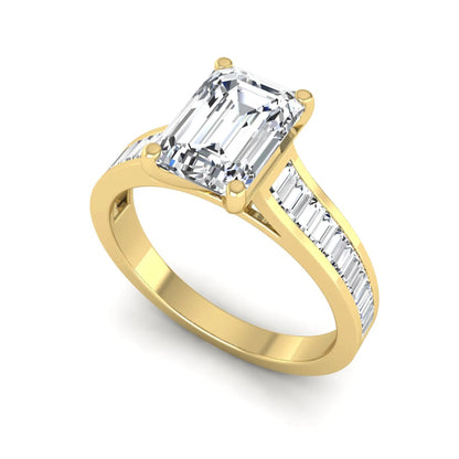 Princess Cluster Prong Set Lab Grown Diamond Engagement Ring