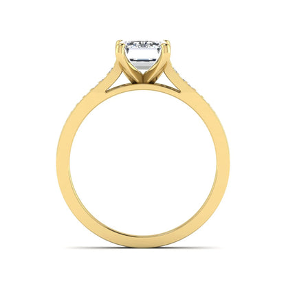 Princess Cluster Prong Set Lab Grown Diamond Engagement Ring