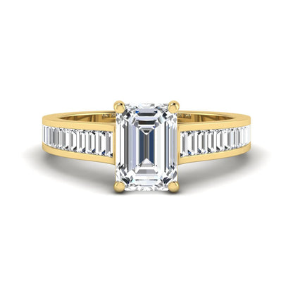 Princess Cluster Prong Set Lab Grown Diamond Engagement Ring