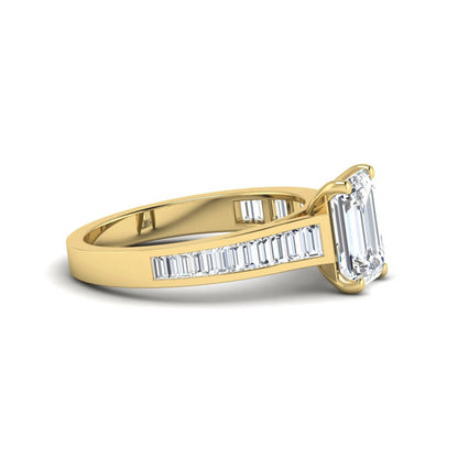 Princess Cluster Prong Set Lab Grown Diamond Engagement Ring