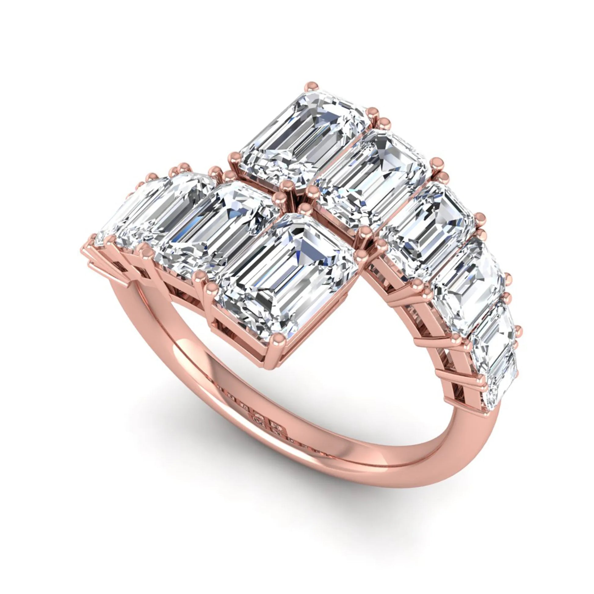 Princess Cluster Prong Set Lab Grown Diamond Engagement Ring