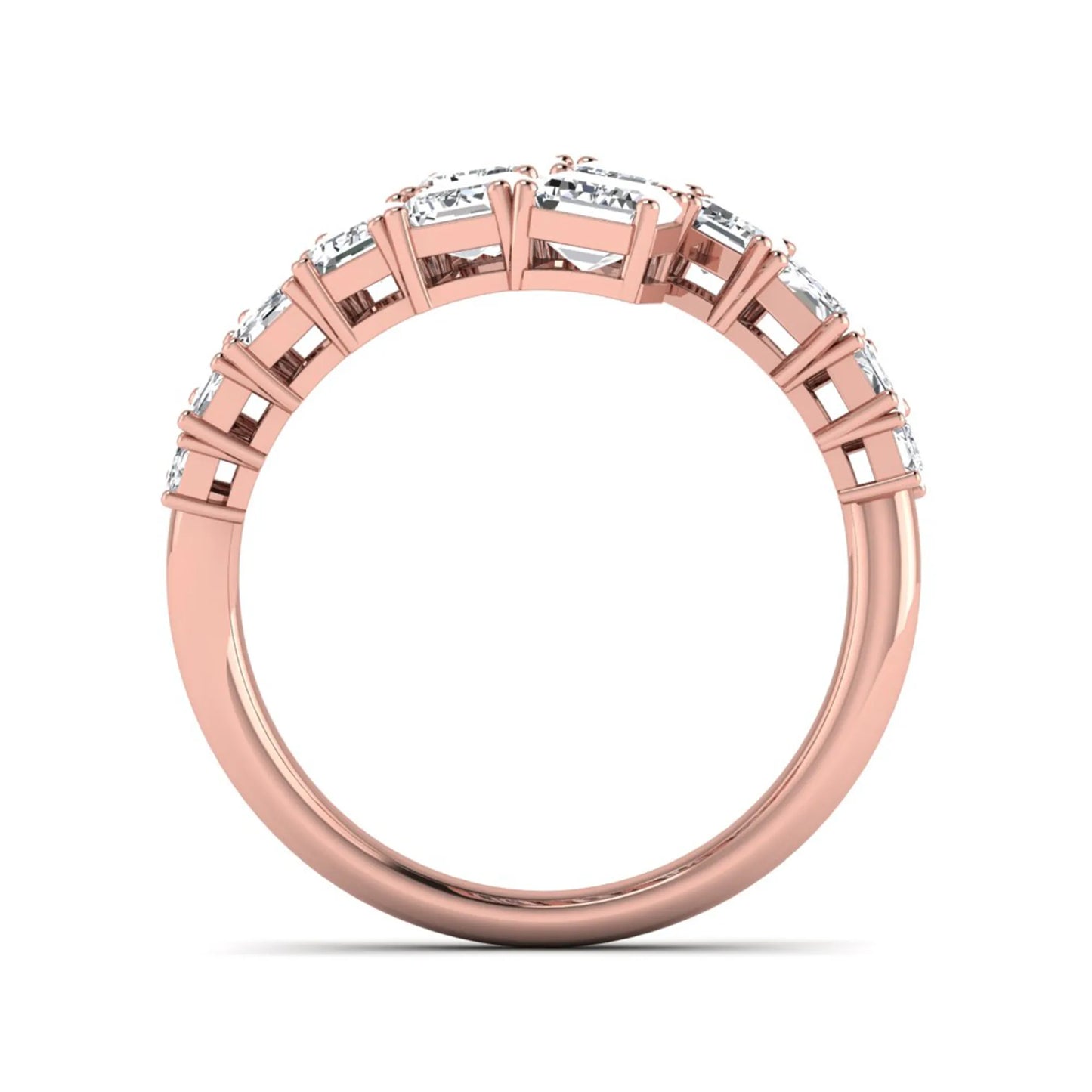 Princess Cluster Prong Set Lab Grown Diamond Engagement Ring
