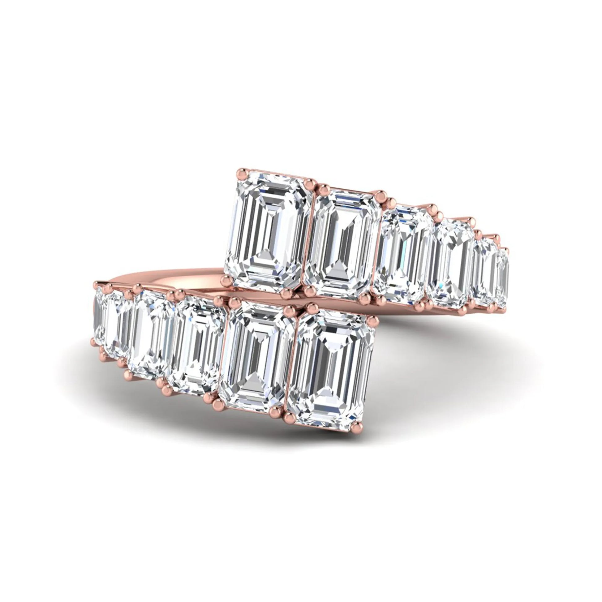 Princess Cluster Prong Set Lab Grown Diamond Engagement Ring