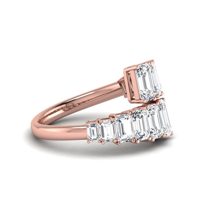 Princess Cluster Prong Set Lab Grown Diamond Engagement Ring