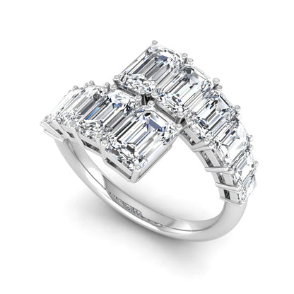 Princess Cluster Prong Set Lab Grown Diamond Engagement Ring