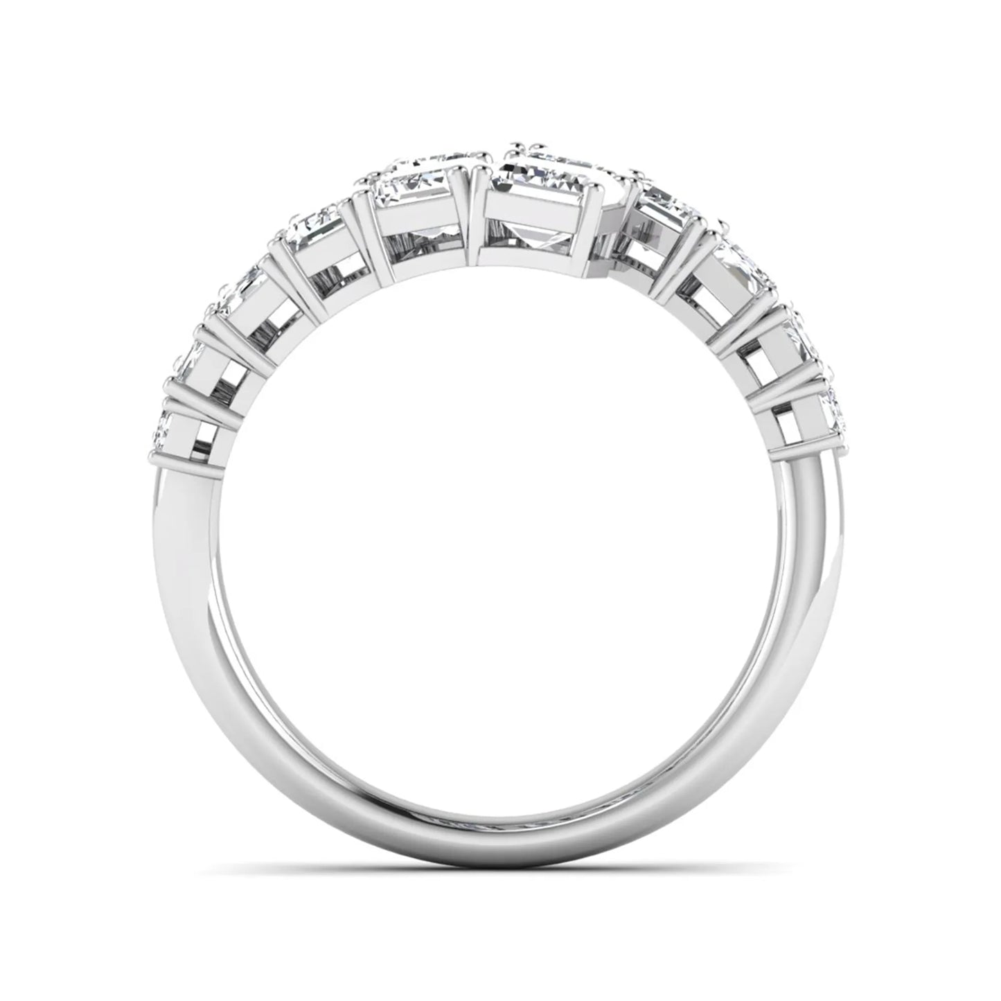 Princess Cluster Prong Set Lab Grown Diamond Engagement Ring