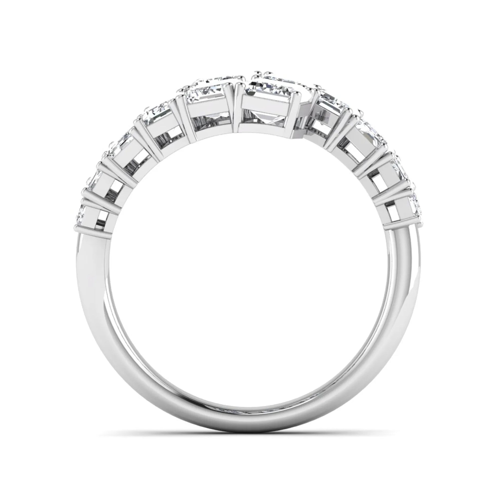 Princess Cluster Prong Set Lab Grown Diamond Engagement Ring