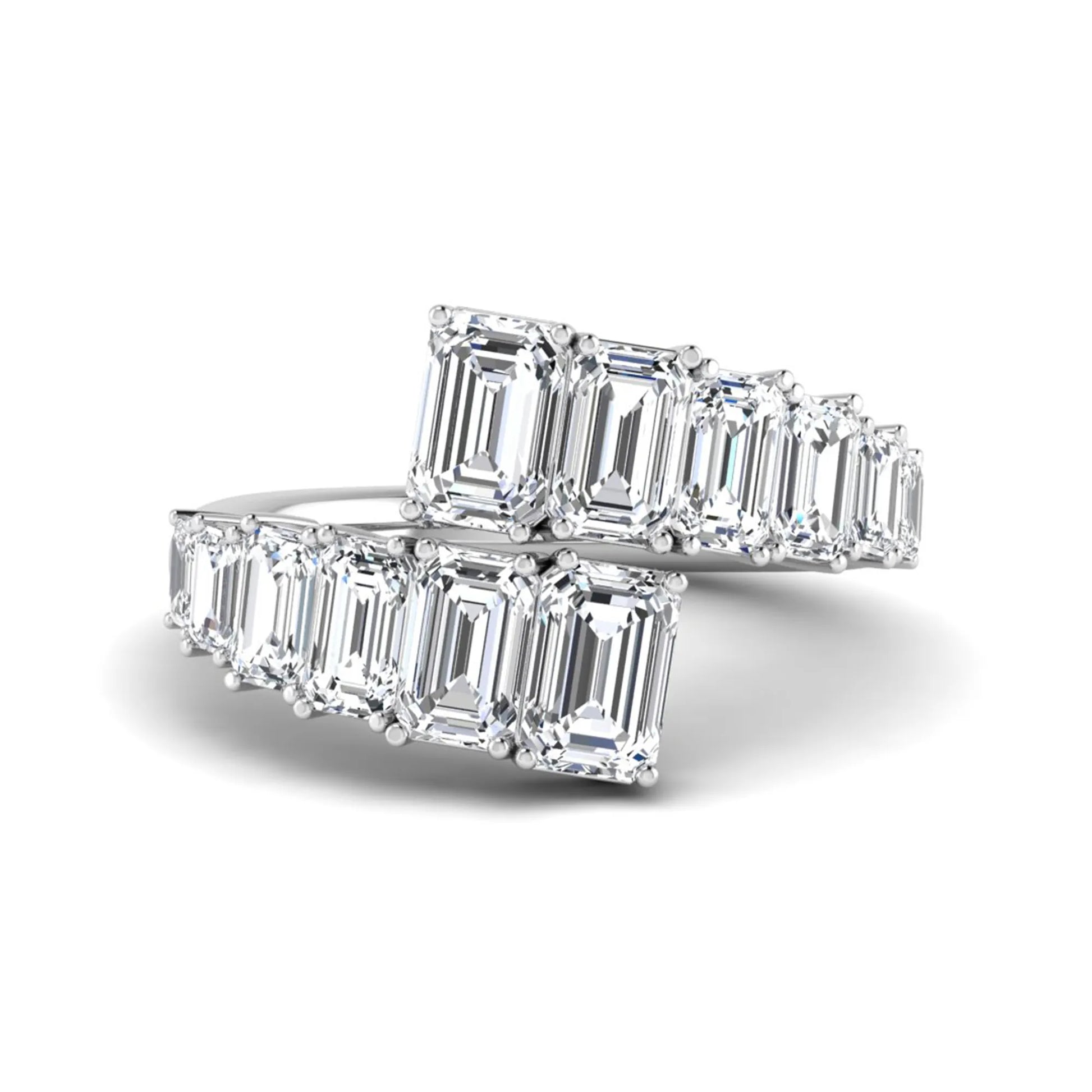 Princess Cluster Prong Set Lab Grown Diamond Engagement Ring