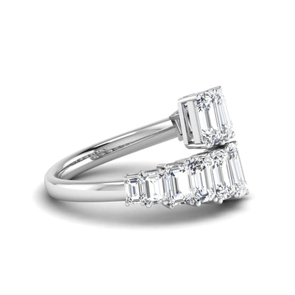 Princess Cluster Prong Set Lab Grown Diamond Engagement Ring