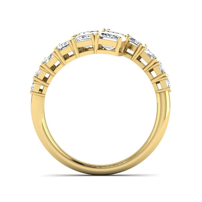 Princess Cluster Prong Set Lab Grown Diamond Engagement Ring