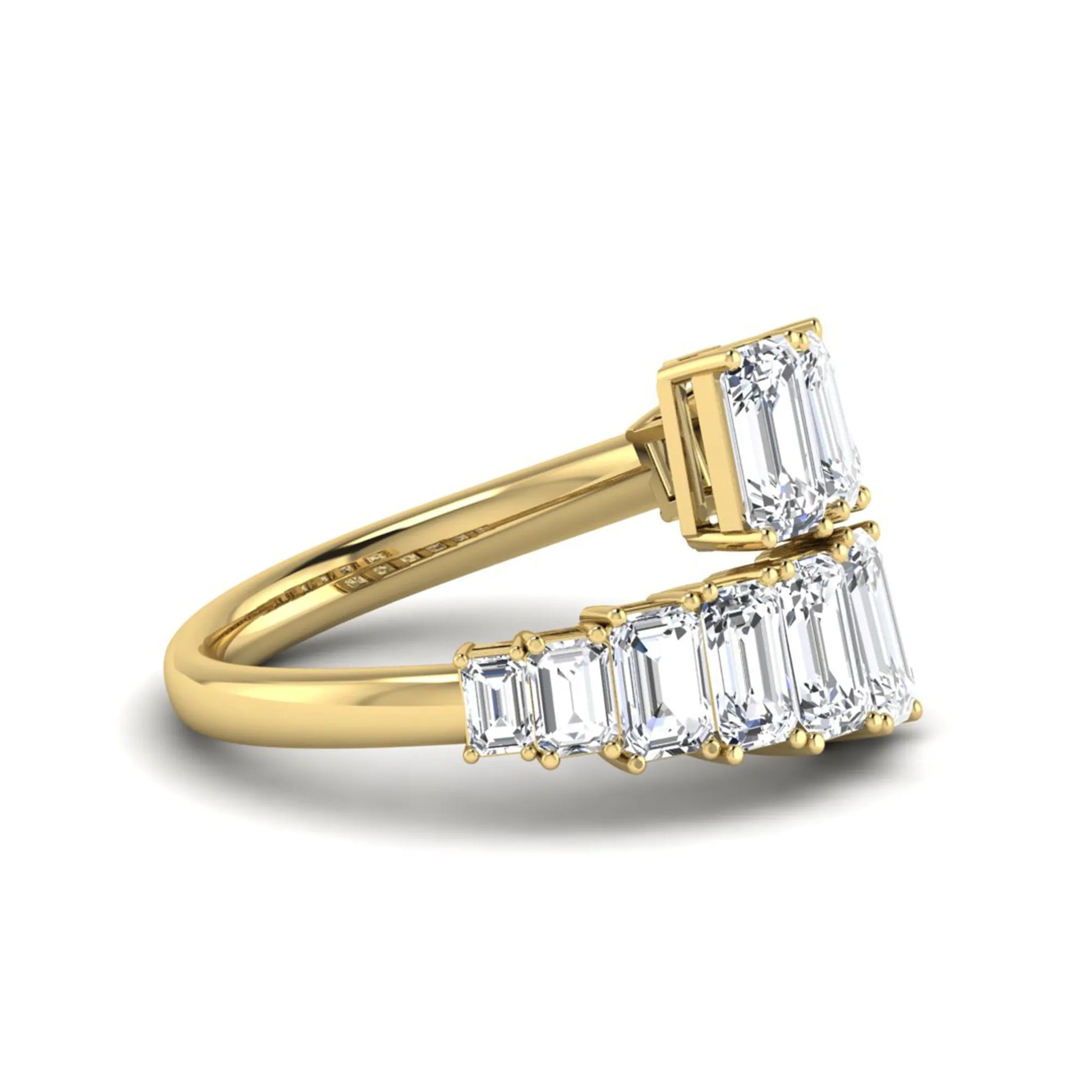 Princess Cluster Prong Set Lab Grown Diamond Engagement Ring