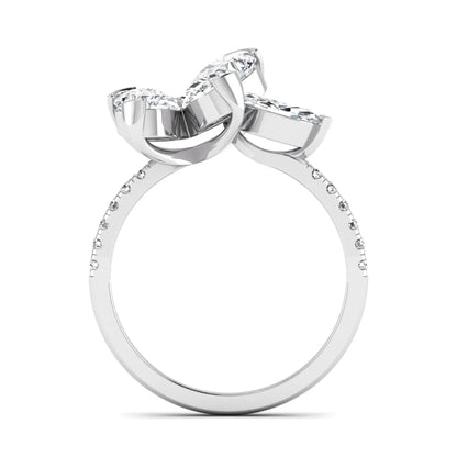 Princess Cluster Prong Set Lab Grown Diamond Engagement Ring