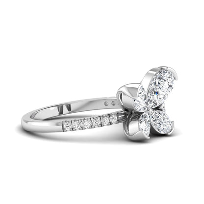Princess Cluster Prong Set Lab Grown Diamond Engagement Ring