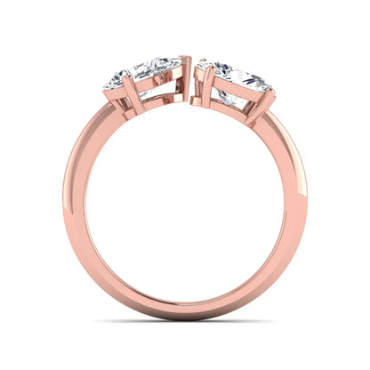 Princess Cluster Prong Set Lab Grown Diamond Engagement Ring