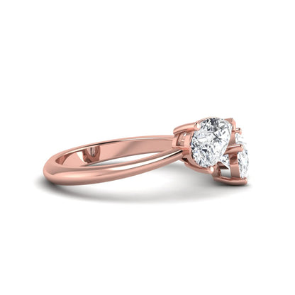 Princess Cluster Prong Set Lab Grown Diamond Engagement Ring